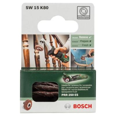 Cylindre abrasif Bosch - Accessoire Texoro, Grain 80, Largeur 15mm