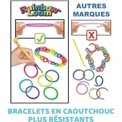 Métier à tisser Rainbow Loom Original - Créez vos bijoux avec 600 élastiques