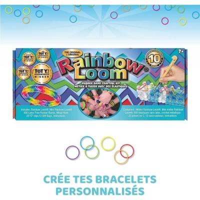 Métier à tisser Rainbow Loom Original - Créez vos bijoux avec 600 élastiques
