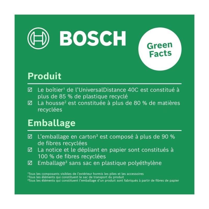 Télémètre laser Bosch UniversalDistance 40 C - Mesure jusqu'à 40 m, Bluetooth