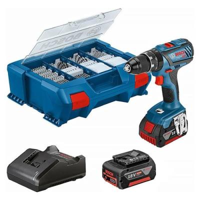 Perceuse-visseuse Bosch GSB 18V-21 - 2 batteries 4Ah - 82 accessoires
