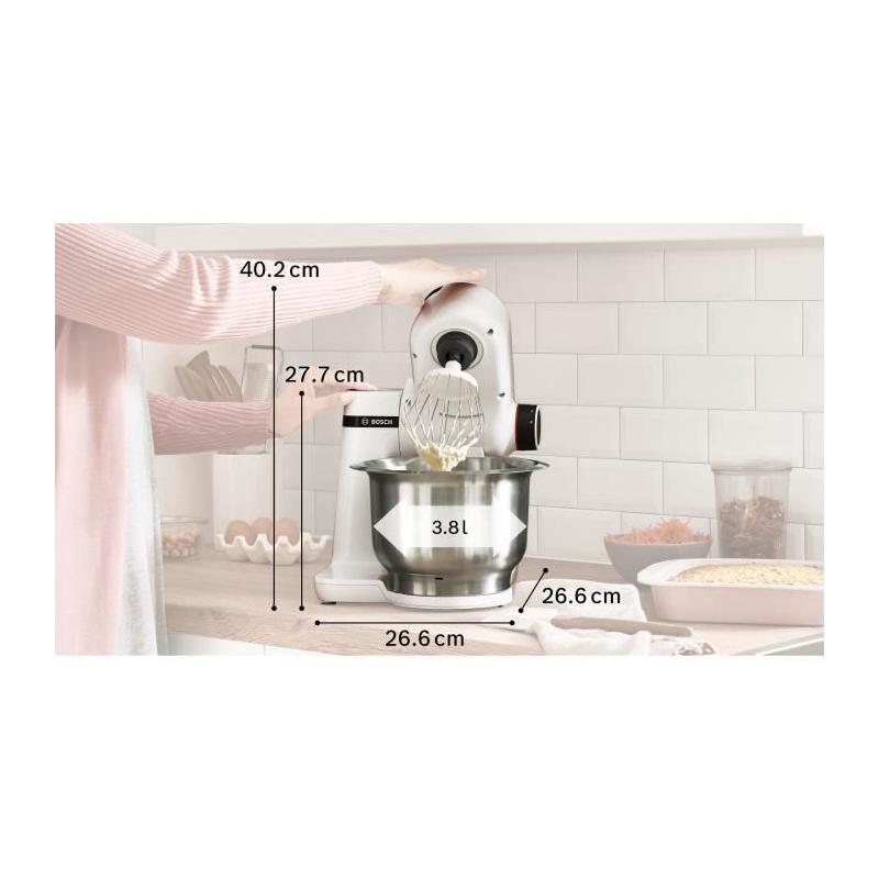 Robot pâtissier Bosch Serie 2 700W Blanc - Multifonctions de cuisine