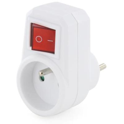 Prise avec interrupteur - CHACON Easy Blanc - 1 prise