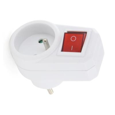Prise avec interrupteur - CHACON Easy Blanc - 1 prise