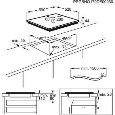 Table de Cuisson Induction ELECTROLUX - Zones Modulables - FlexiBridge Série 600