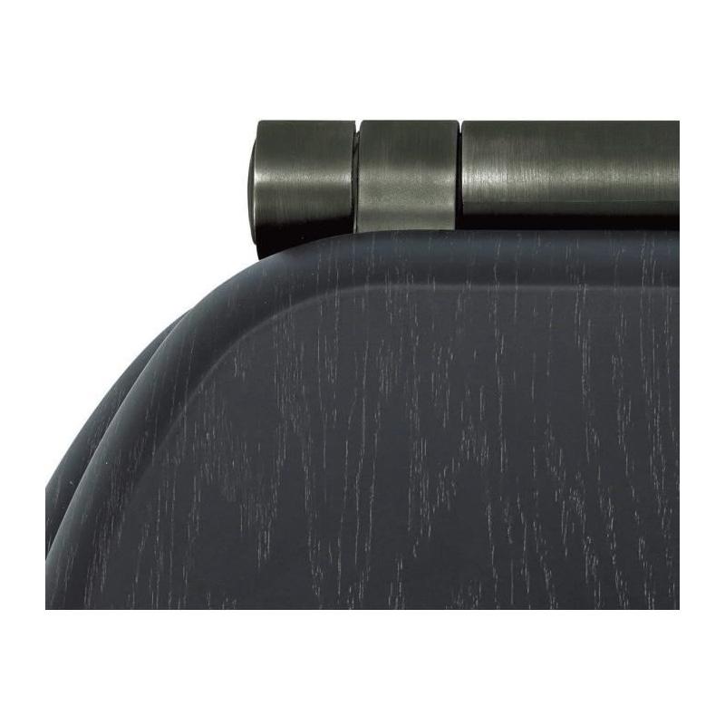 Abattant WC Gelco North Noir FSC - Frein de chute - Charnières métal graphite brossé