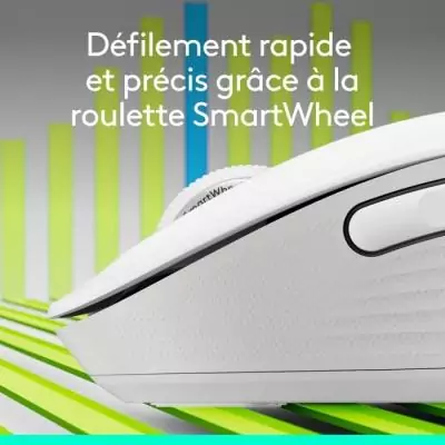 Souris sans fil Logitech M650 Blanc - Design ergonomique