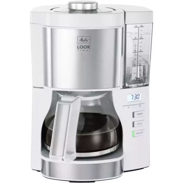 Cafetiere filtre - Melitta - Look V Timer 1025-07 - 1,25L - 10 tasses - 1080 Watts