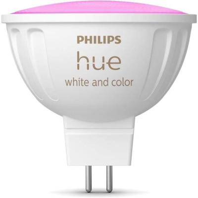 Ampoule connectée PHILIPS HUE MR16 - Lumière blanche et colorée