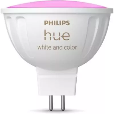Ampoule connectée PHILIPS HUE MR16 - Lumière blanche et colorée