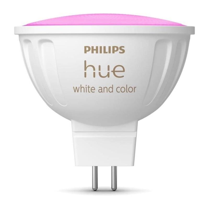 Ampoule connectée PHILIPS HUE MR16 - Lumière blanche et colorée
