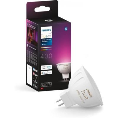 Ampoule connectée PHILIPS HUE MR16 - Lumière blanche et colorée