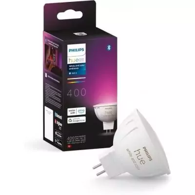 Ampoule connectée PHILIPS HUE MR16 - Lumière blanche et colorée