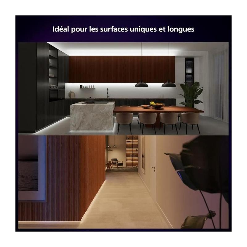 Kit de base ruban LED Philips Hue - Lightstrip 5m - Lumière blanche et couleur