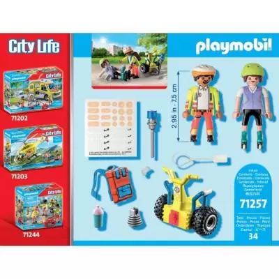 Secouriste avec gyropode PLAYMOBIL 71257 - Idéal pour les petits dès 4 ans
