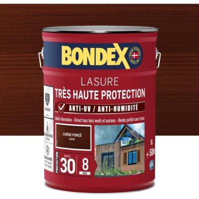 BONDEX Lasure 8 ans Indice 30 Chêne Foncé Satin 5L