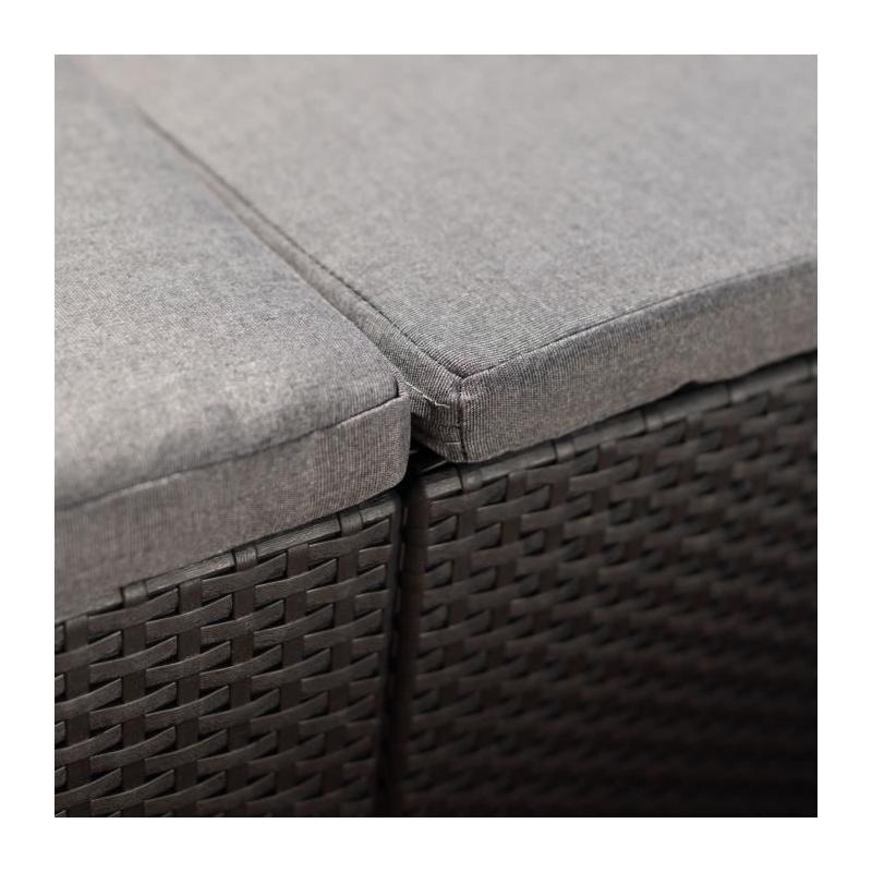 Ensemble de jardin 5 personnes SanRemo - Gris graphite