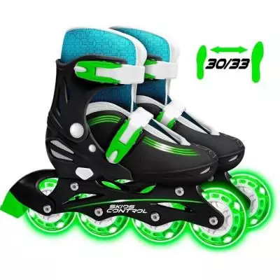 Patins en ligne ajustables avec roues lumineuses - Contrôle des virages