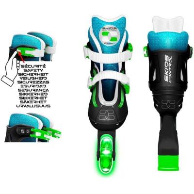 Patins en ligne ajustables avec roues lumineuses - Contrôle des virages