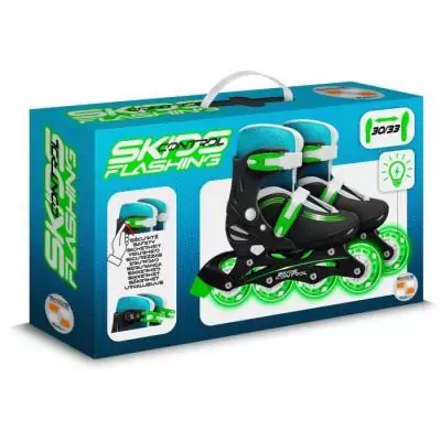 Patins en ligne ajustables avec roues lumineuses - Contrôle des virages