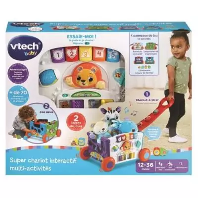 Super Chariot Interactif Multi-Activités Vtech - Dimensions du Colis: 38x49x13 cm