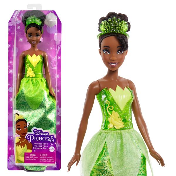 Tiana Poupée 29 cm, Mattel Poupée Disney Princesses habillage et accessoires HLW04