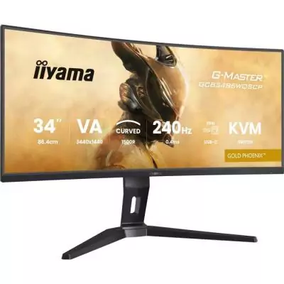 Ecran PC Gamer incurvé - IIYAMA - 34 - 240Hz - Dalle VA - 0.4ms - Réglable en hauteur - G-Master GOLD PHoeNIX