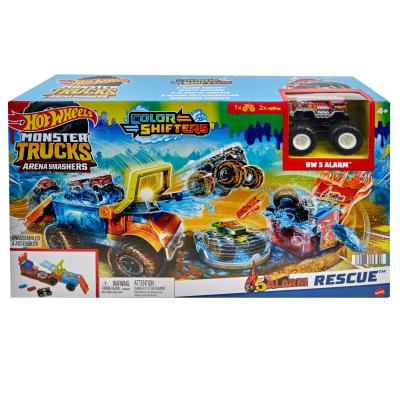 Hot Wheels Monster Trucks – COFFRET ARENA SMASHERS COLOR SHIFTERS VÉHICULE DE SECOURS 5 ALARM