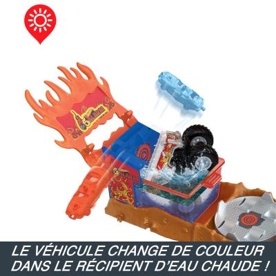 Hot Wheels Monster Trucks – COFFRET ARENA SMASHERS COLOR SHIFTERS VÉHICULE DE SECOURS 5 ALARM