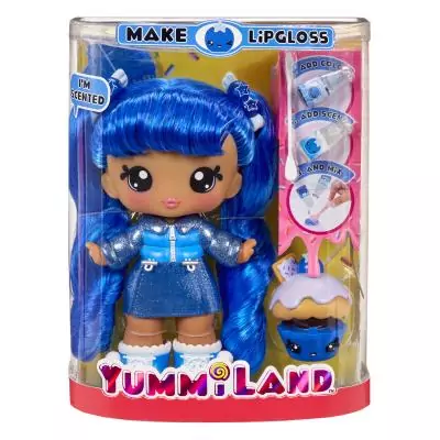 MGA Entertainment Yummiland Large Doll + Lipgloss Pet- Rory Blueberry