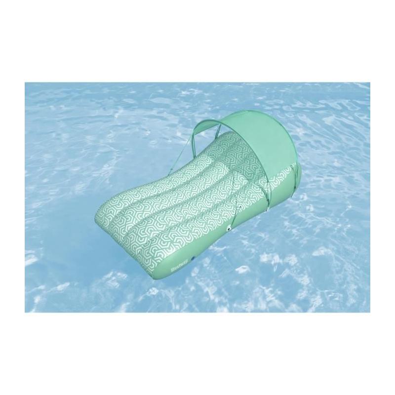 Matelas gonflable de piscine BESTWAY avec auvent - Confort et détente
