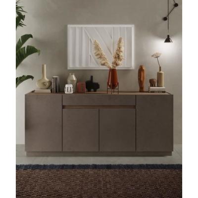 Buffet FIRENZE - Bronze/Chene Mercure - 4 portes + 1 tiroir