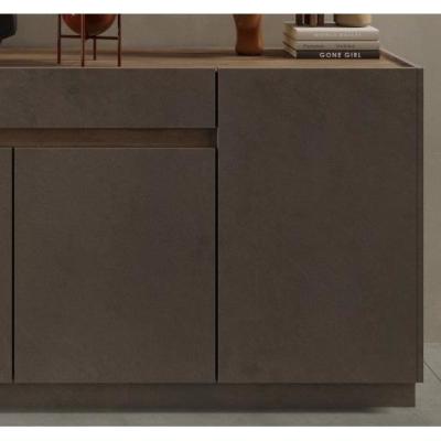 Buffet FIRENZE - Bronze/Chene Mercure - 4 portes + 1 tiroir
