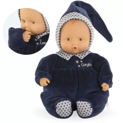Poupon Doudou Corolle Babipouce Marine - Etoiles - 28 cm