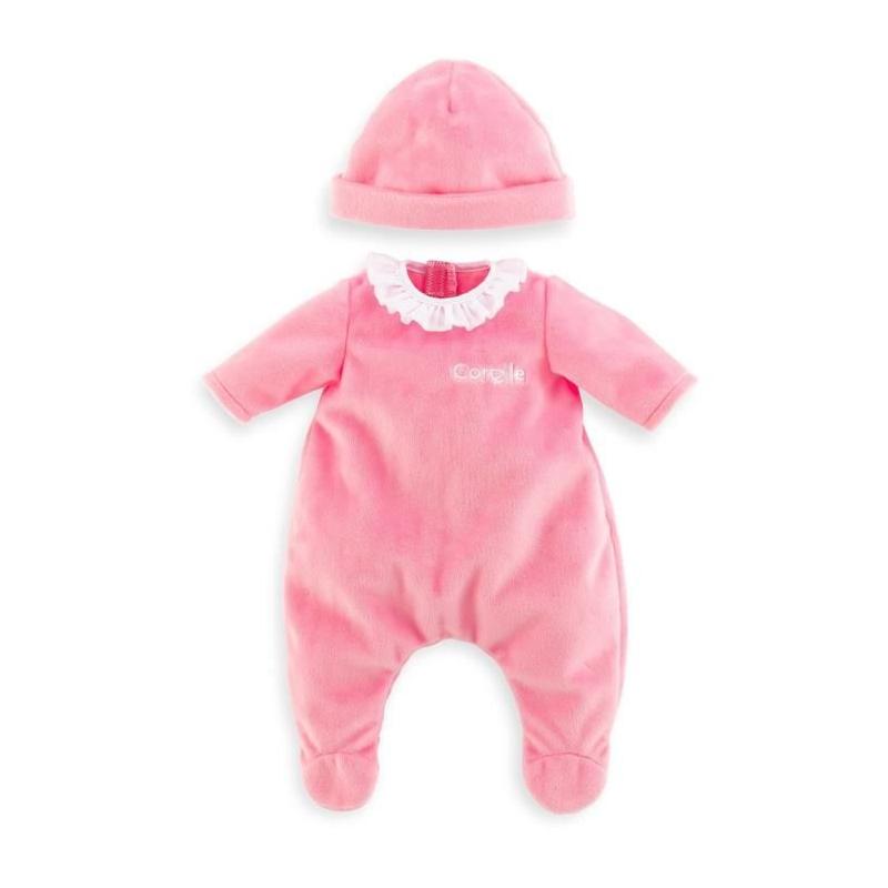 Pyjama Rose et Bonnet pour Poupon 30cm - COROLLE - 18 mois+