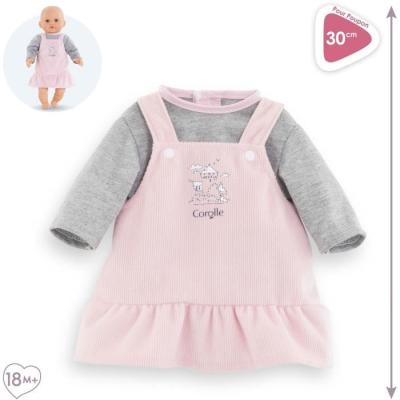 Ensemble Robe et T-Shirt Bords de Loire pour Poupon 30cm