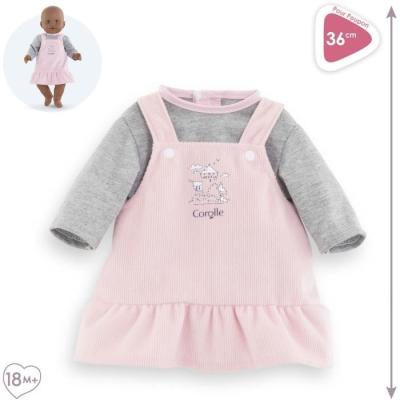 Ensemble Robe et T-Shirt Bords de Loire - COROLLE - Pour Poupon 36cm