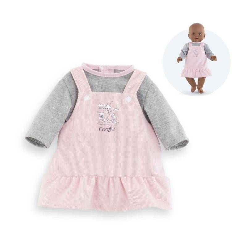 Ensemble Robe et T-Shirt Bords de Loire - COROLLE - Pour Poupon 36cm