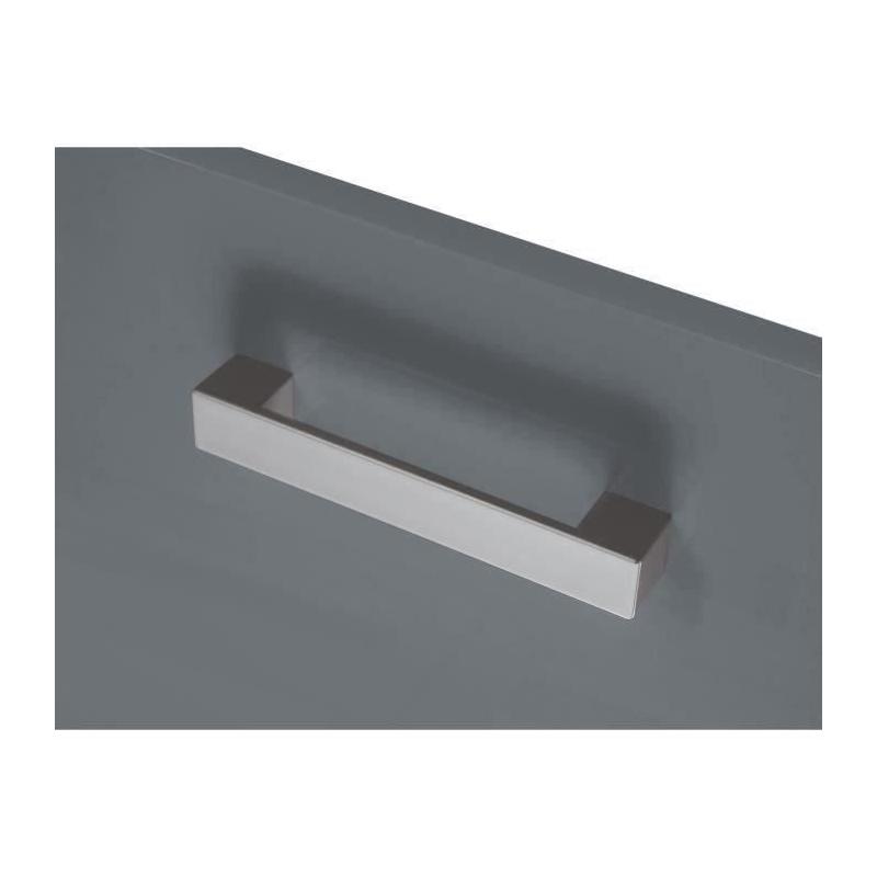 Meuble bas de cuisine 60 cm avec plan de travail - Gris Brillant
