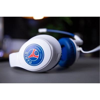 Casque gaming filaire KONIX - Micro 45° - Blanc et bleu