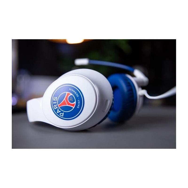 Casque gaming filaire KONIX - Micro 45° - Blanc et bleu