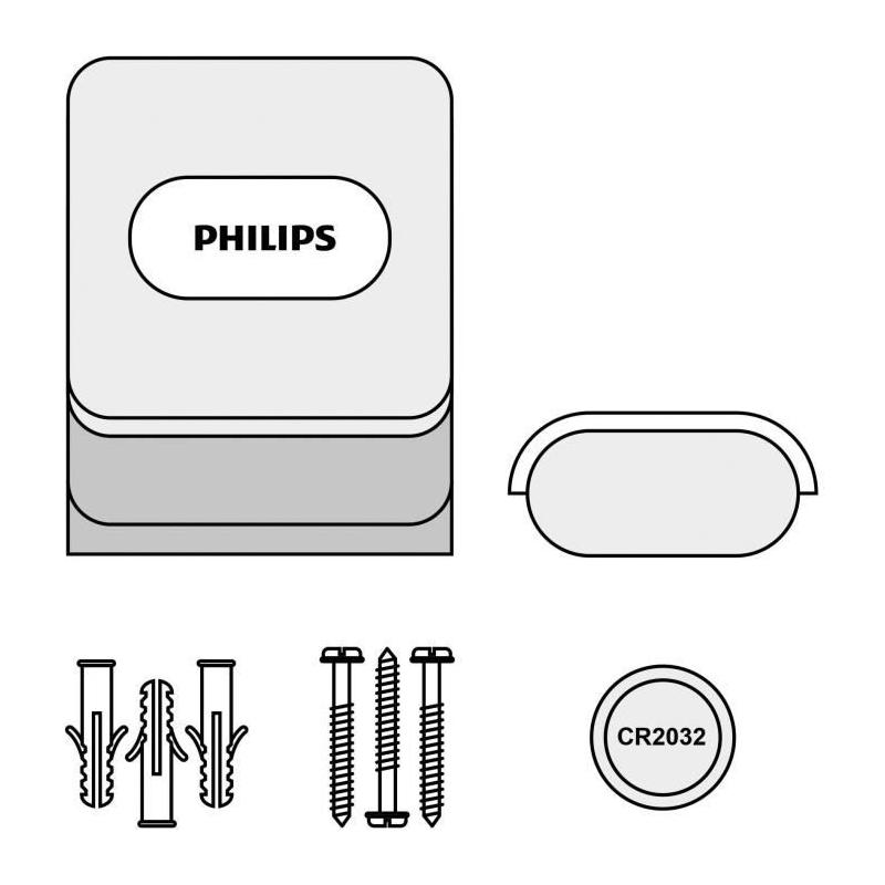 Sonnette sans fil Philips - Welcome Bell 300 Basic - Portée 300m