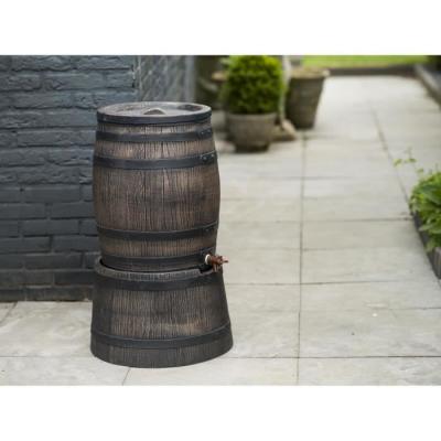 Récupérateur d'eau en forme de barrique - Nature - 50L - PE rotomoulé