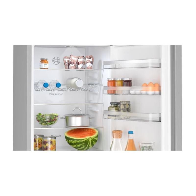 Bosch Serie 4 KGN39VLCT réfrigérateur-congélateur Pose libre 363 L C Acier inoxydable