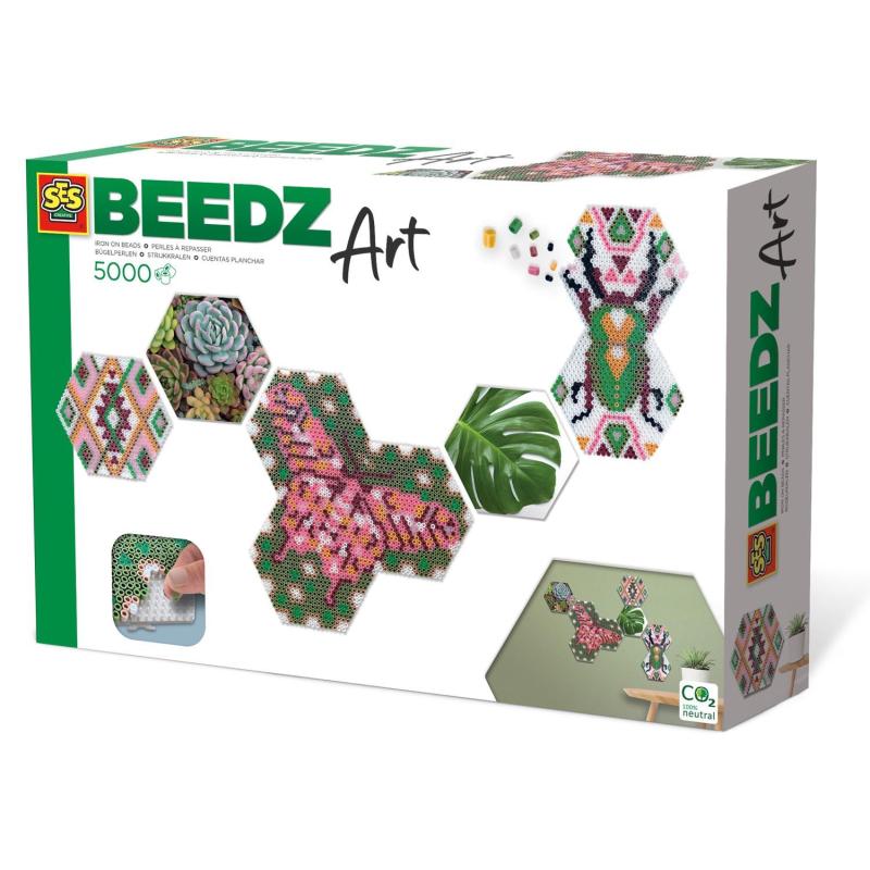 SES Creative Beedz Art - Hex tiles botanique