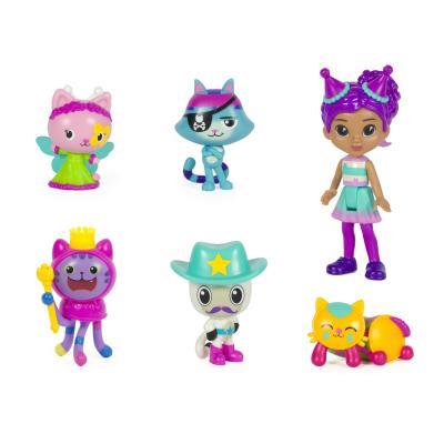 Gabby's Dollhouse Gabby et la Maison Magique - Gabby Dollhouse - Coffret Cadeau 5 Figurines - Petits Chatons - 5 Figurines Et 1