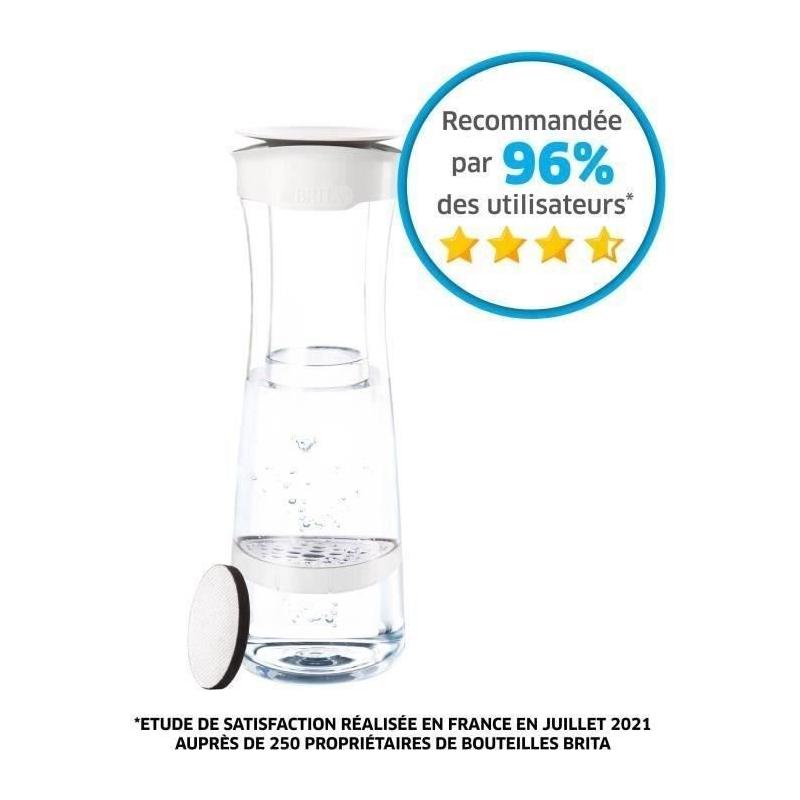 Bouteille filtrante Brita Blanc Graphite - 1 filtre MicroDisc