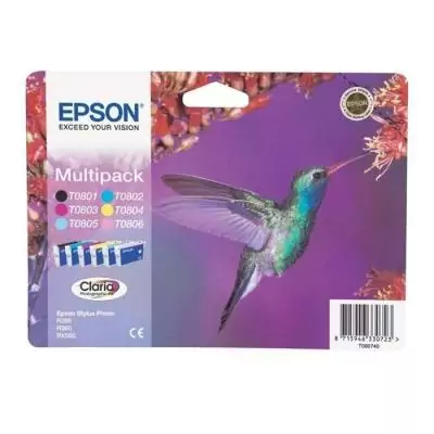 Pack EPSON T0807 - Colibri avec 6 couleurs vives