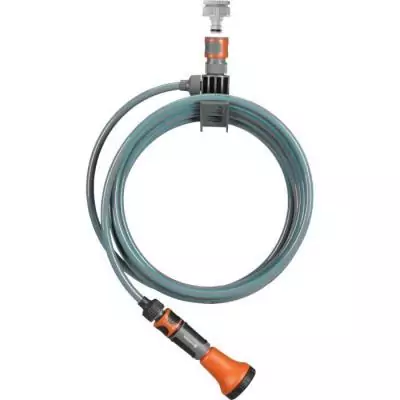 Tuyau spiral avec support intégré - pour balcons et terrasses - 7,5 m - Pratique et compact
