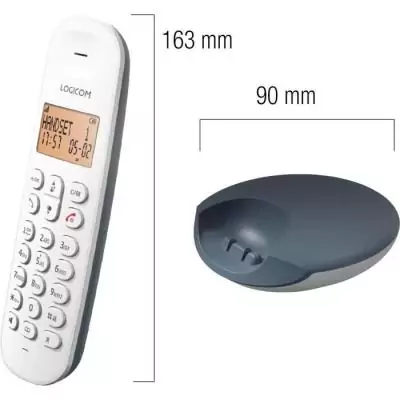 Téléphone fixe sans fil LOGICOM DECT ILOA 150 SOLO - Ardoise